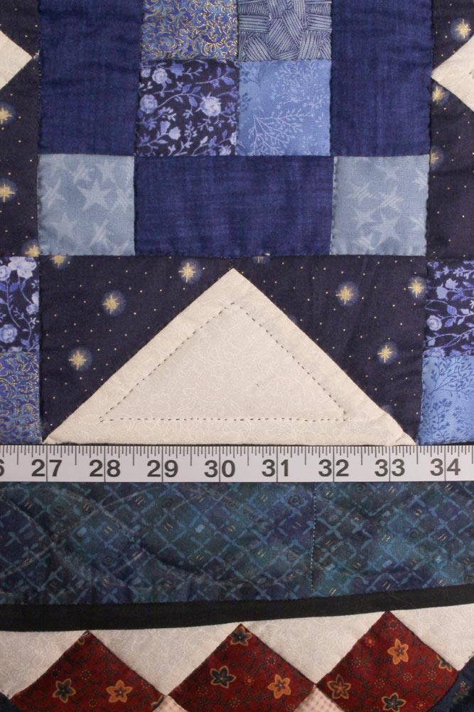 Blue Sampler Amish Patchwork Queen Quilt 99x115
