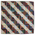 Scrap Log Cabin King Amish Quilt 104x108