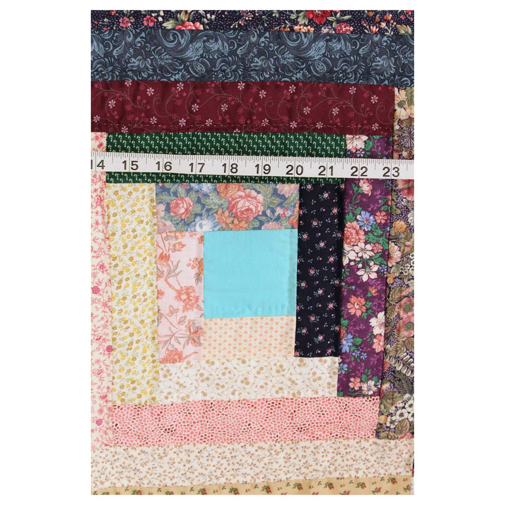 Scrap Log Cabin King Amish Quilt 104x108