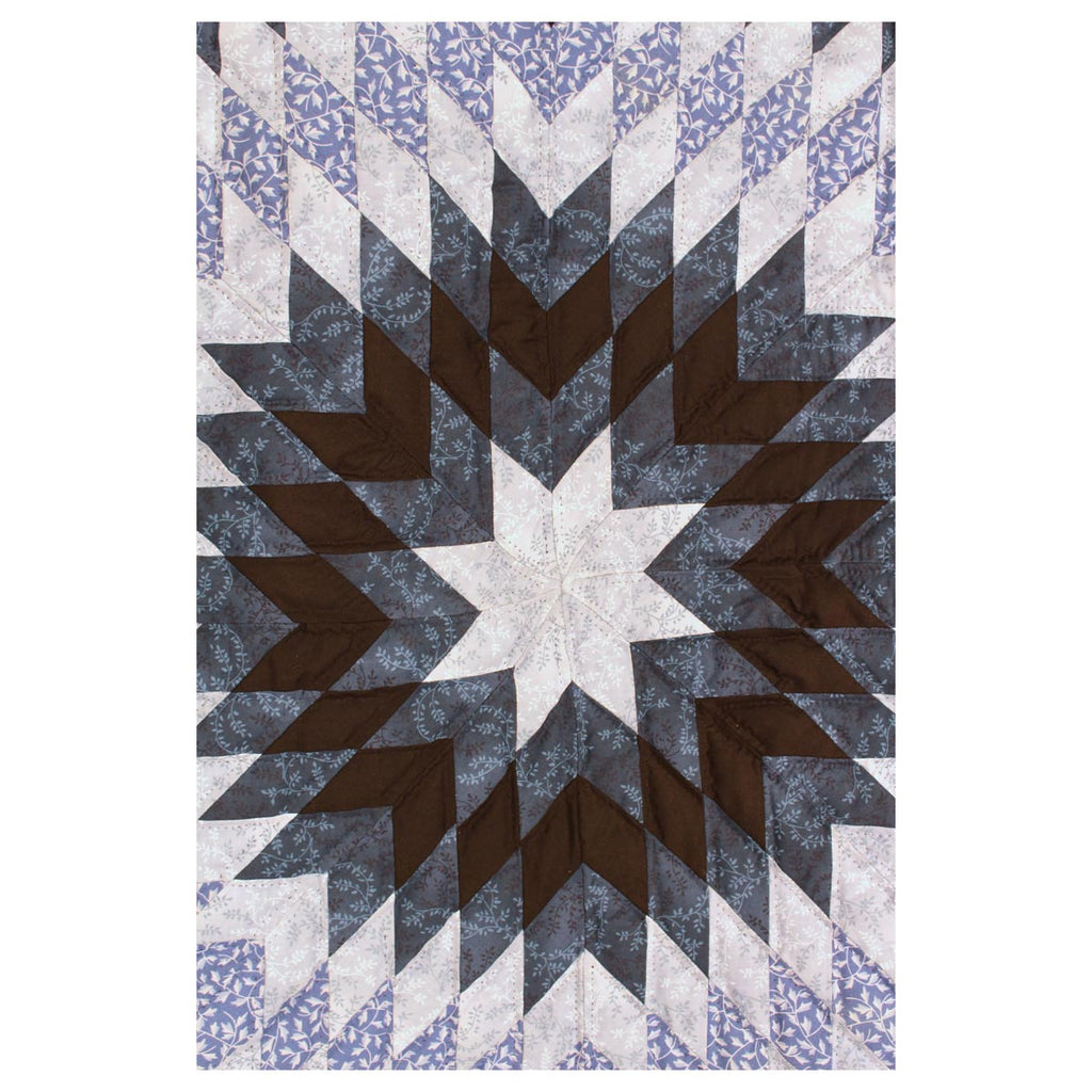 Split Star Midnight King Queen Amish Quilt 101x109