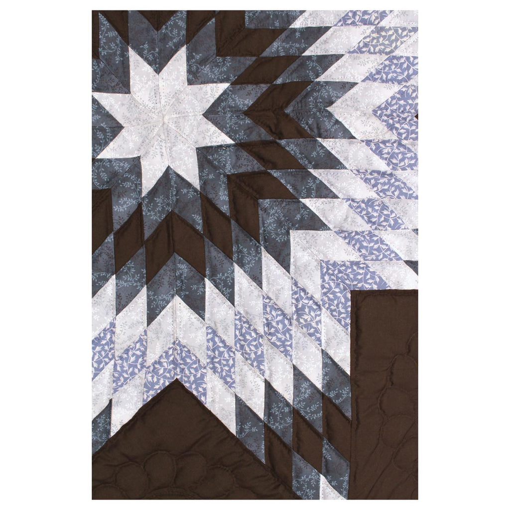 Split Star Midnight King Queen Amish Quilt 101x109