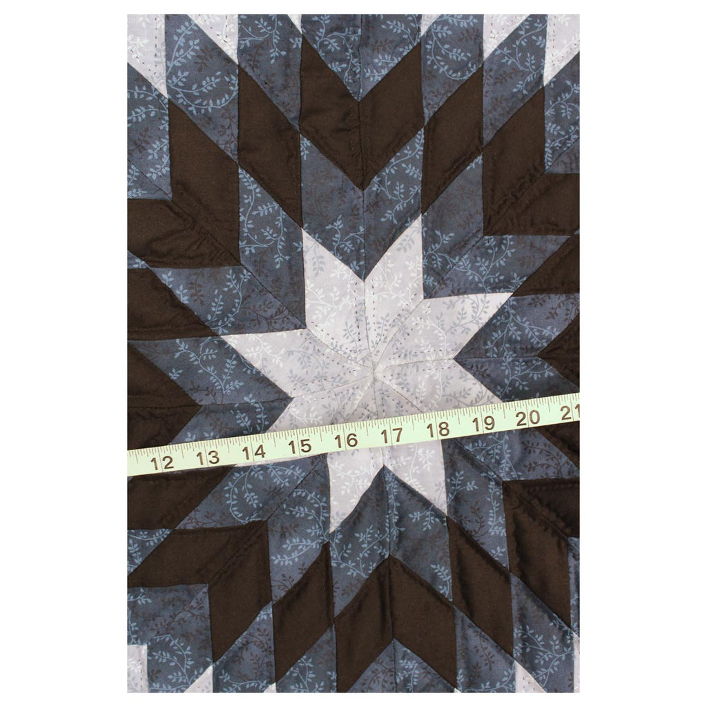 Split Star Midnight King Queen Amish Quilt 101x109