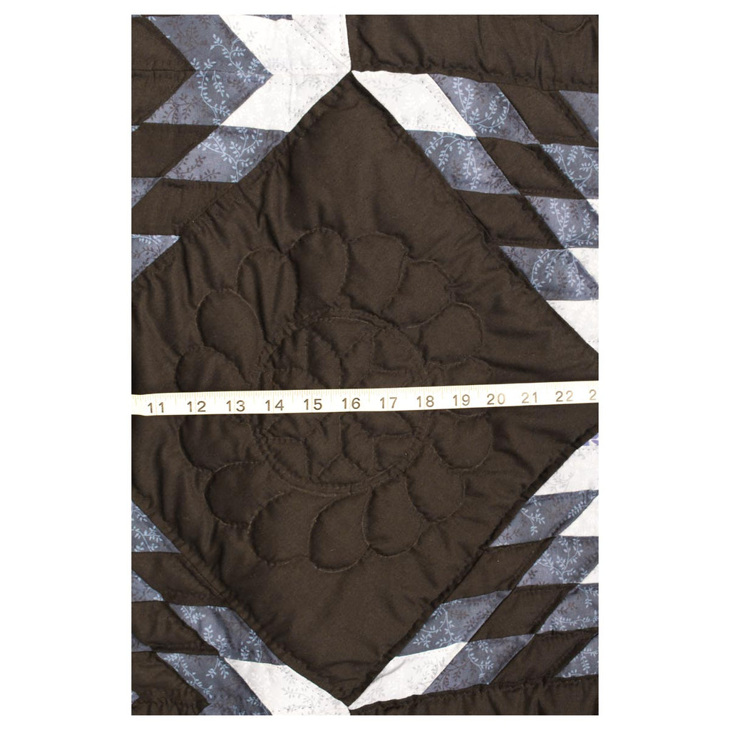 Split Star Midnight King Queen Amish Quilt 101x109