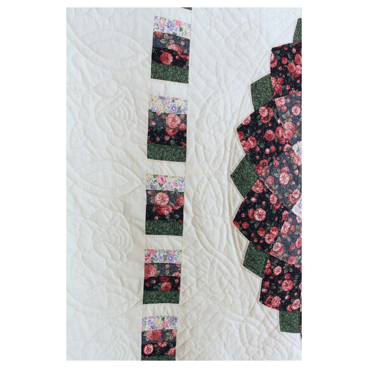 Dahlia Patchwork King Amish Quilt 103x107