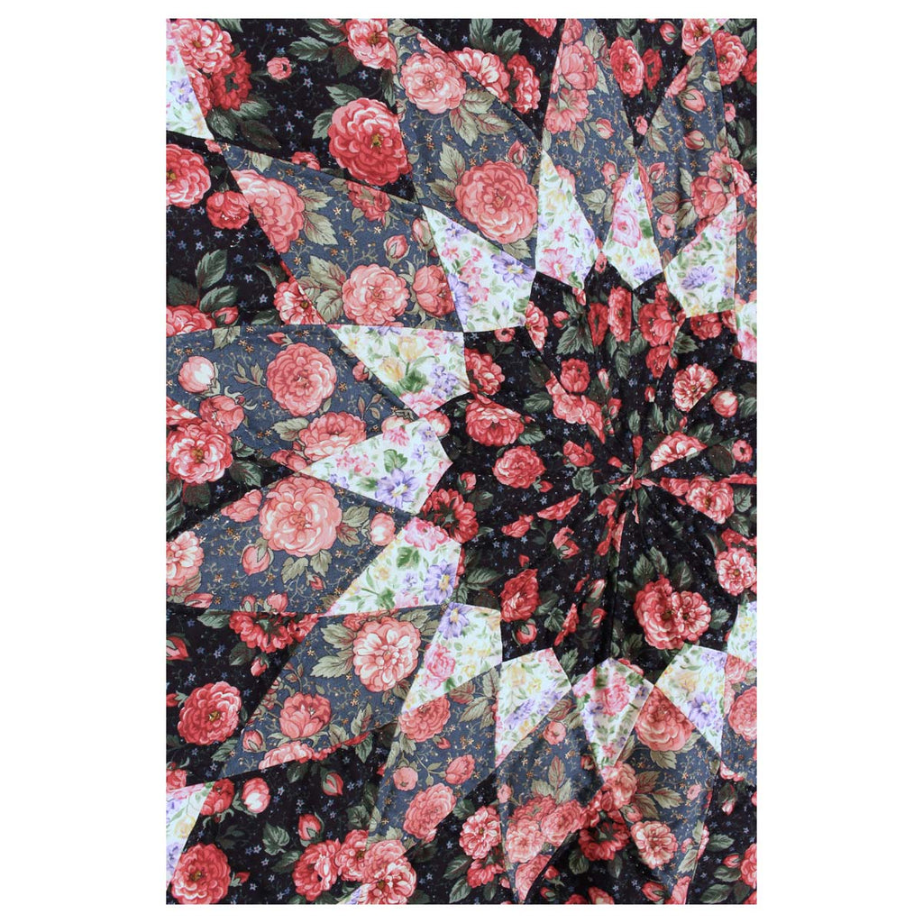 Dahlia Patchwork King Amish Quilt 103x107