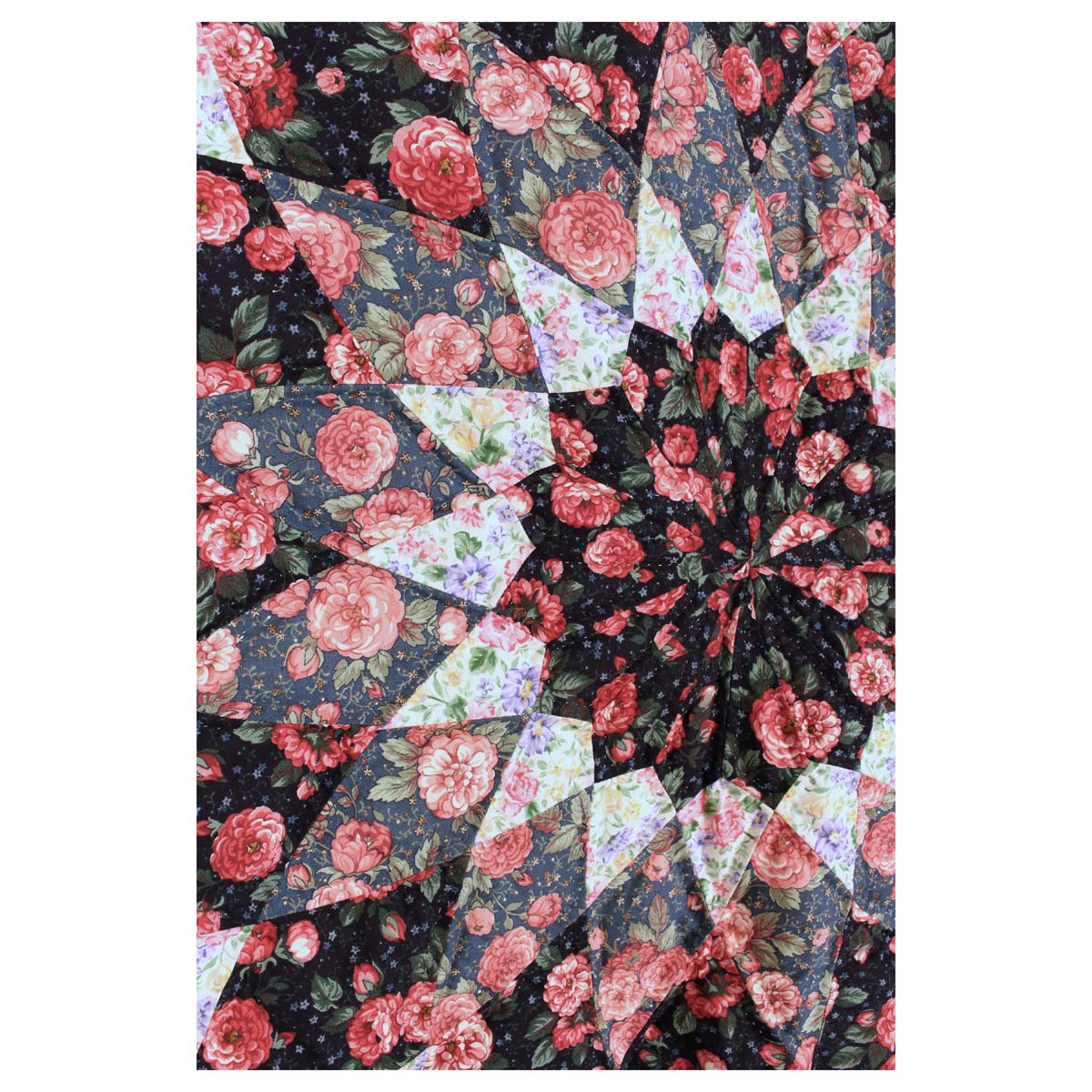 Dahlia Patchwork King Amish Quilt 103x107