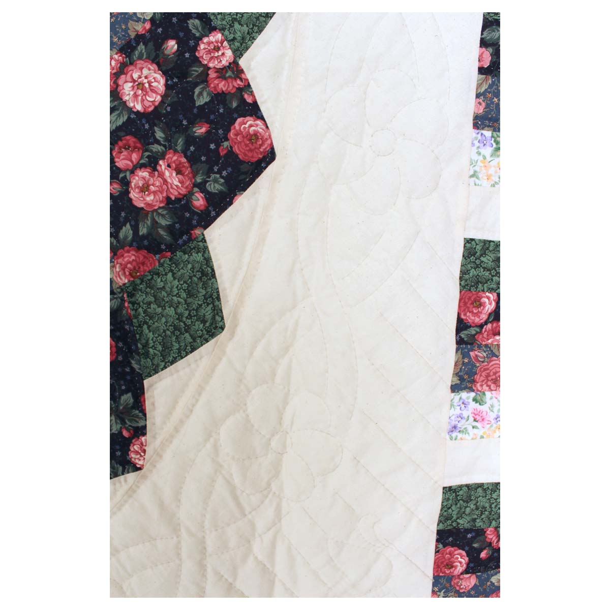 Dahlia Patchwork King Amish Quilt 103x107