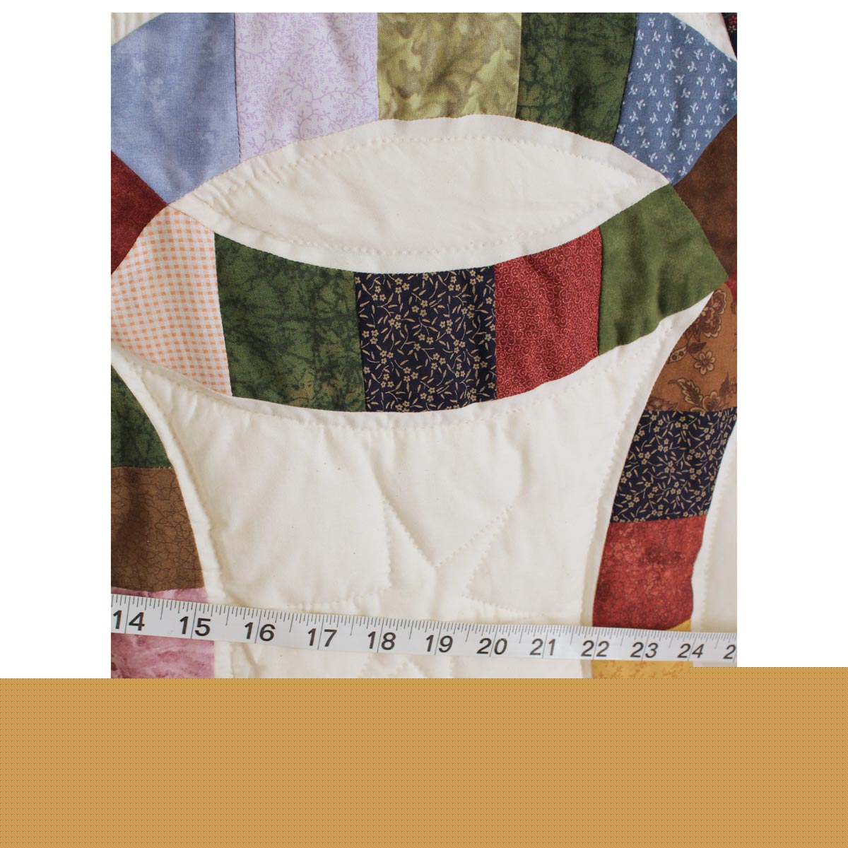 Queen Double Wedding Ring Amish Quilt 98x113