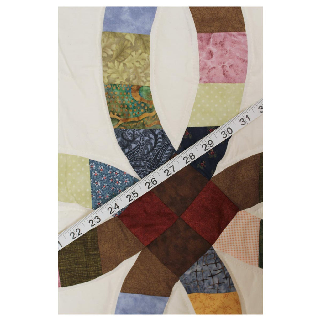 Queen Double Wedding Ring Amish Quilt 98x113