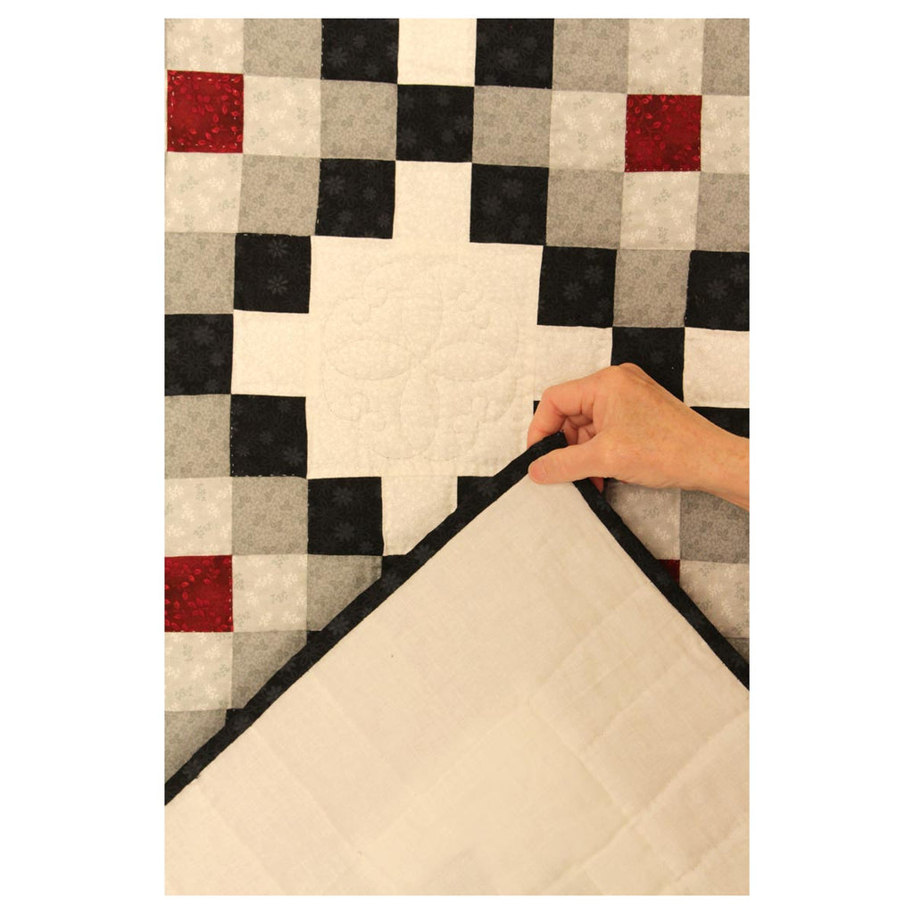 Nine Patch Black Red Patchwork King Queen Amish Quilt 100x113