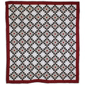 Nine Patch Black Red Patchwork King Queen Amish Quilt 100x113