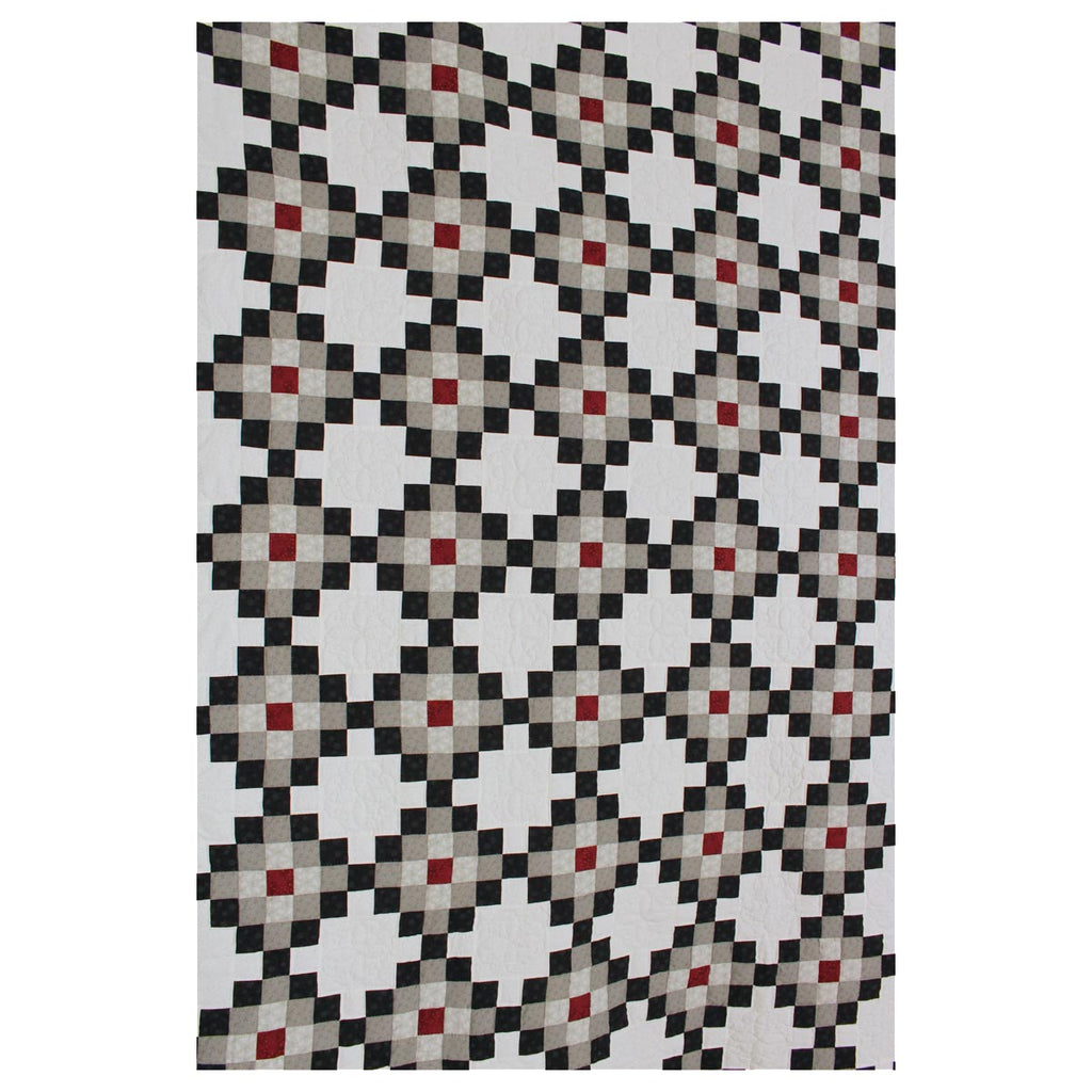 Nine Patch Black Red Patchwork King Queen Amish Quilt 100x113