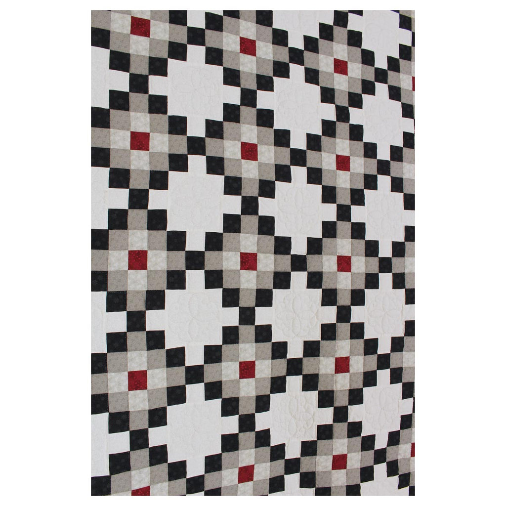 Nine Patch Black Red Patchwork King Queen Amish Quilt 100x113
