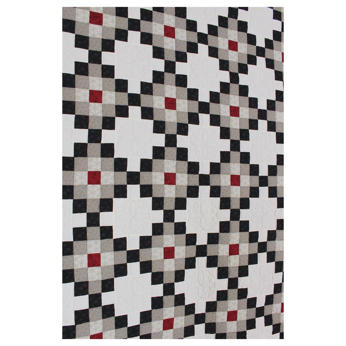Nine Patch Black Red Patchwork King Queen Amish Quilt 100x113