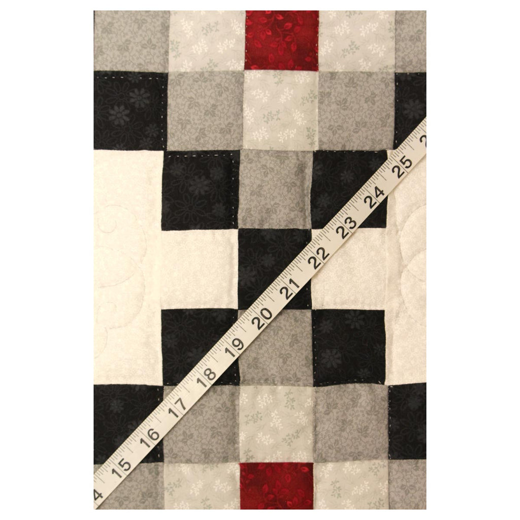Nine Patch Black Red Patchwork King Queen Amish Quilt 100x113