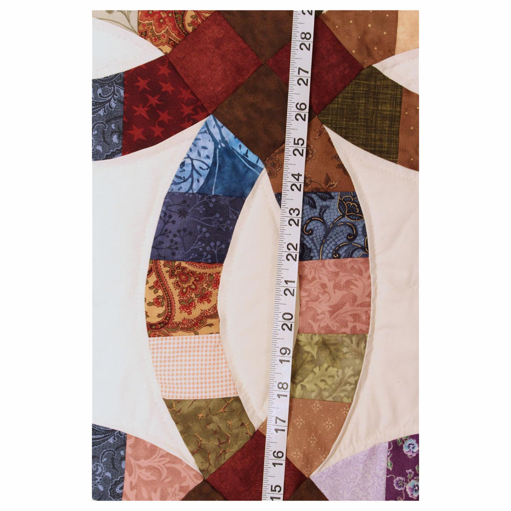 Double Wedding Ring Queen Amish Quilt 98x113