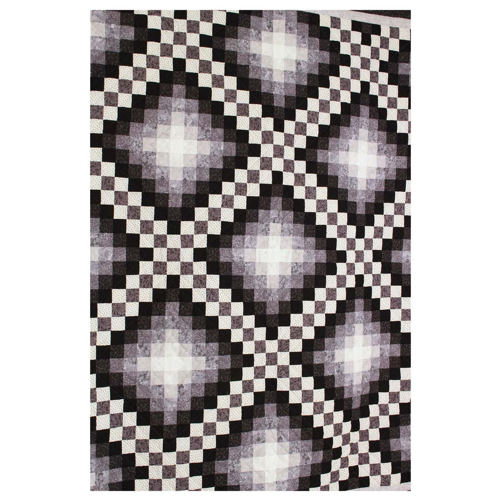 Trip Around the Worlds Black TATW Patchwork King Amish Quilt 110x110