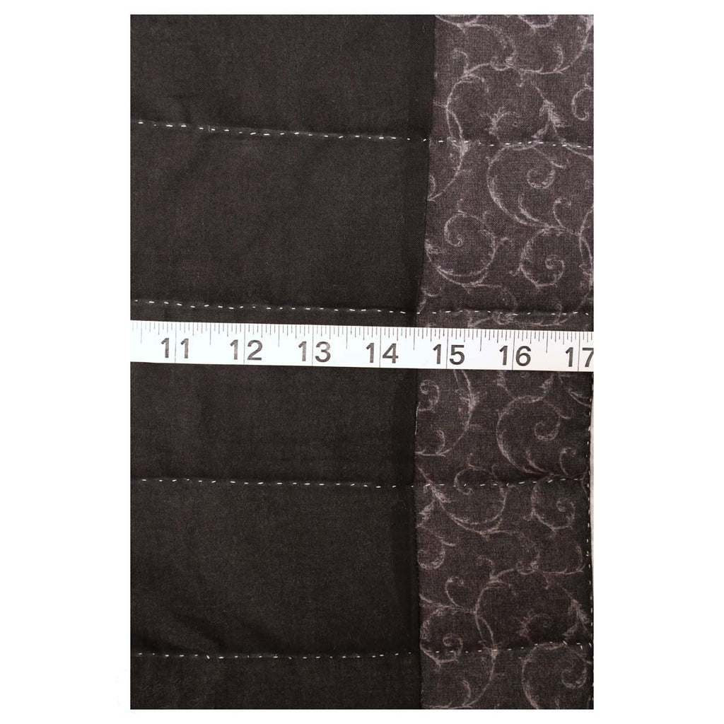 Trip Around the Worlds Black TATW Patchwork King Amish Quilt 110x110