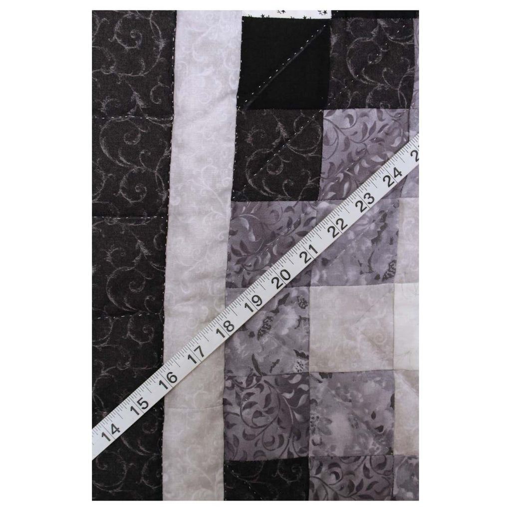 Trip Around the Worlds Black TATW Patchwork King Amish Quilt 110x110