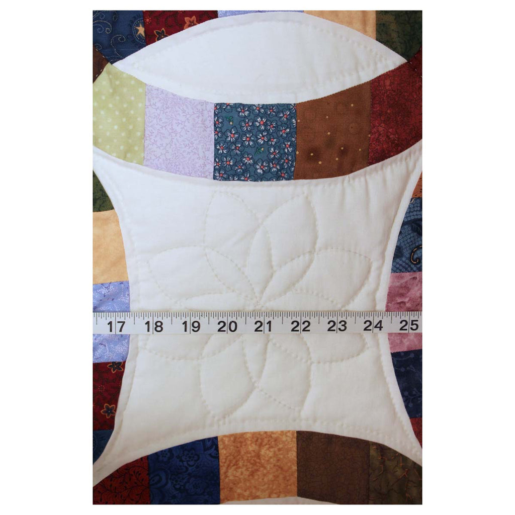 Wedding Ring Patchwork Queen Amish Quilt 98x113