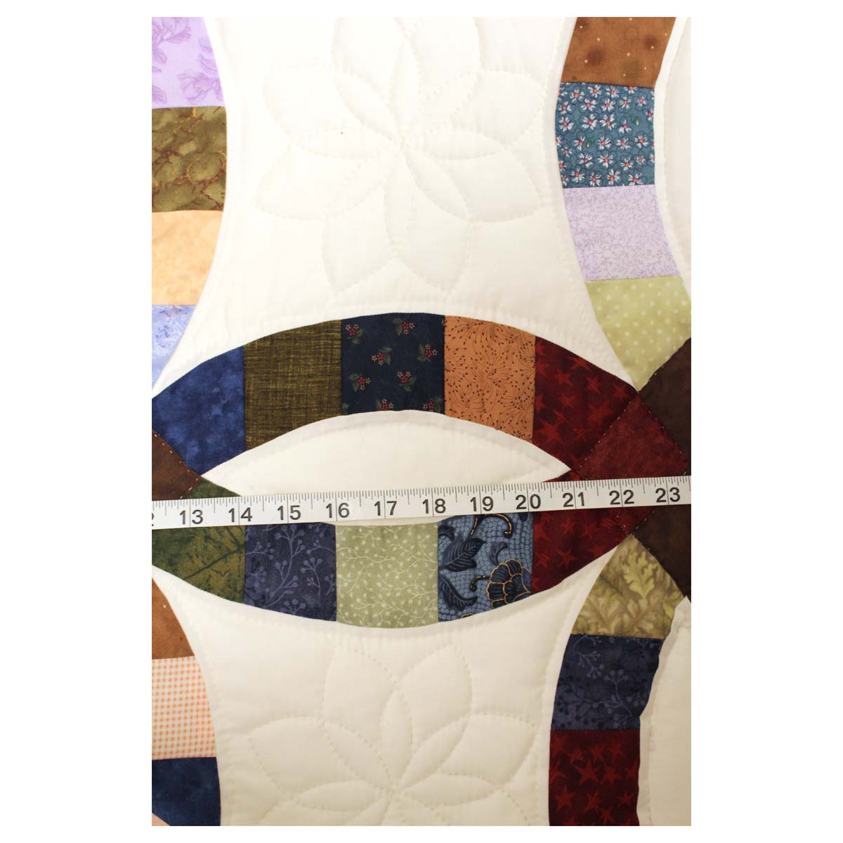 Wedding Ring Patchwork Queen Amish Quilt 98x113