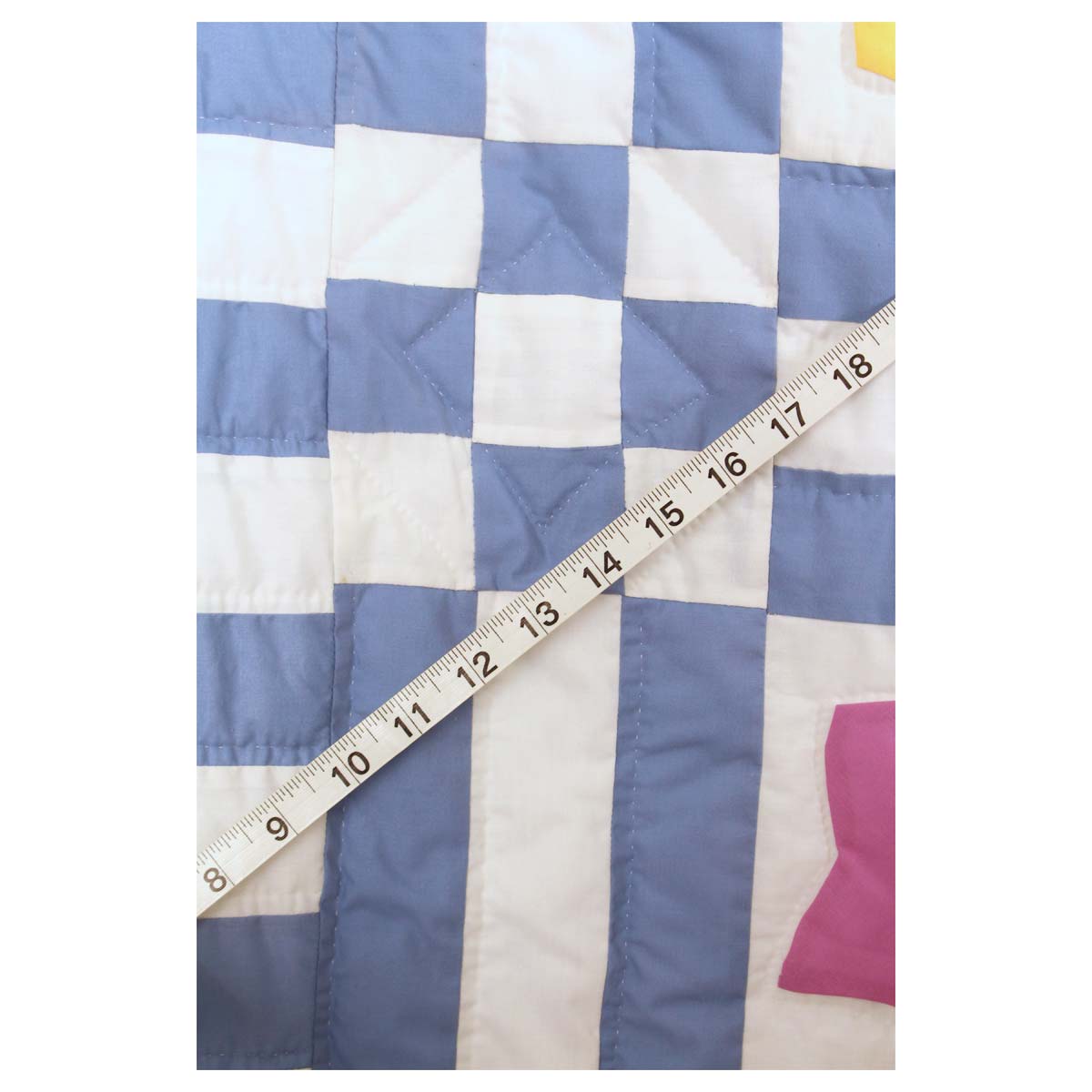 Tulip Applique Blue White Queen Amish Quilt 96x112