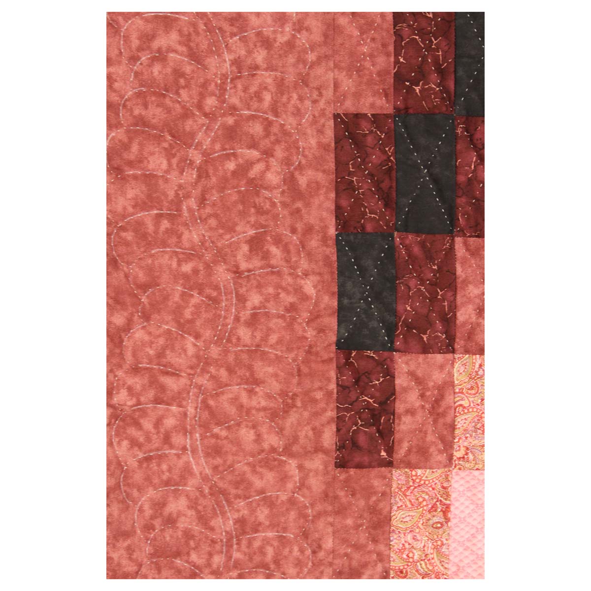 Sunshine Shadow Patchwork SOFA Size Amish Quilt 74x80