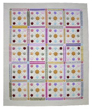 Ring Around the Posy Applique Amish Quilt 88x110