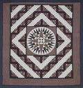 Mariners Log Cabin Amish Quilt 102x115