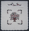 Vase of Flowers Applique Amish Quilt 94x105