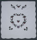 Heart of Roses Applique Amish Quilt 94x105