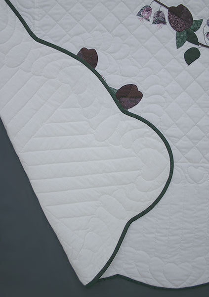 Heart of Roses Applique Amish Quilt 94x105