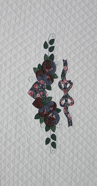 Mini Country Roses Applique Amish Quilt 98x109