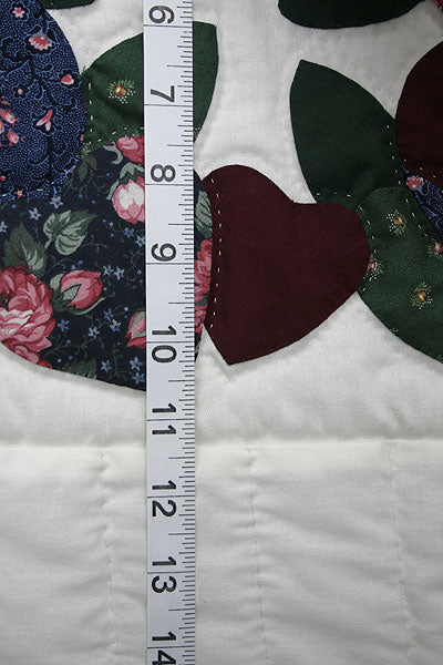 Mini Country Roses Applique Amish Quilt 98x109