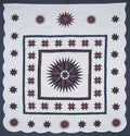 Compass Star Moon Amish Quilt 103x115