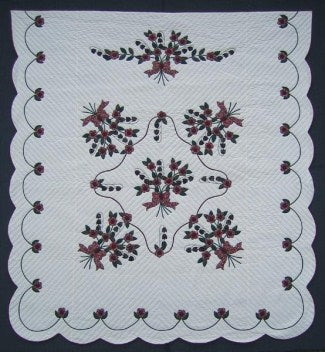 Rose of Sharon Applique Amish Quilt 101x114