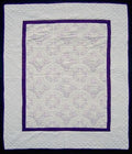 Flower Embroidered Amish Quilt 74x90