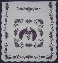 Peacock Applique Amish Quilt 101x115