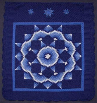 Diamond Star Patchwork Quilt 102x113