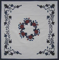 Rose Garden Applique Amish Quilt 103x111