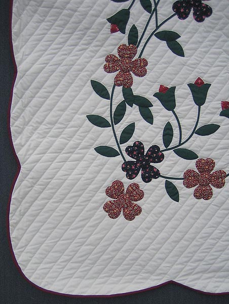 Flower Bouquet Applique Amish Quilt 103x112