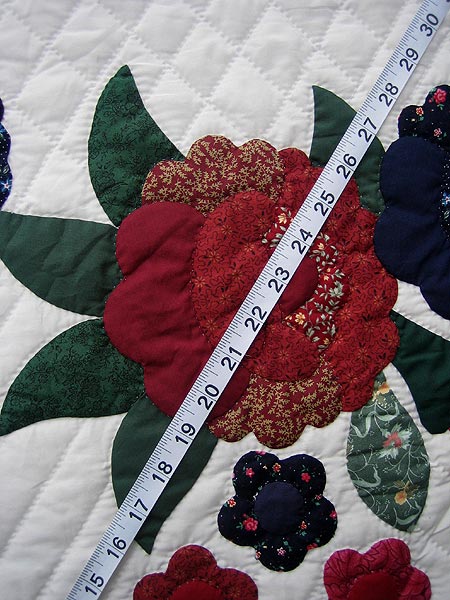 Flower Bouquet Applique Amish Quilt 103x112