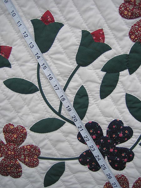 Flower Bouquet Applique Amish Quilt 103x112