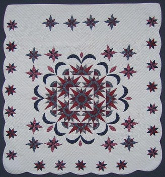 Compass Star Patchwork Quilt 100x111