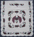 Peacock Applique Amish Quilt 101x114