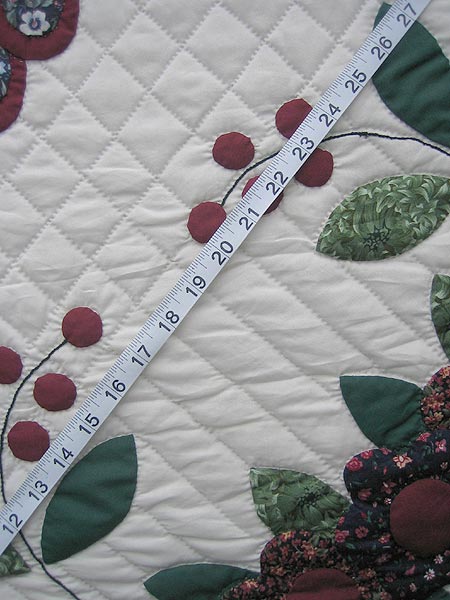 Peacock Applique Amish Quilt 101x114