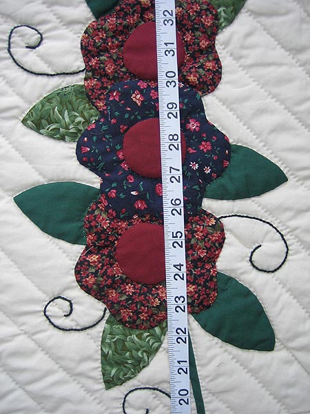 Peacock Applique Amish Quilt 101x114