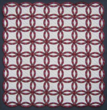 Double Wedding Ring Amish Quilt 102x116