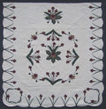 Water Lily Applique Amish Quilt 100x113