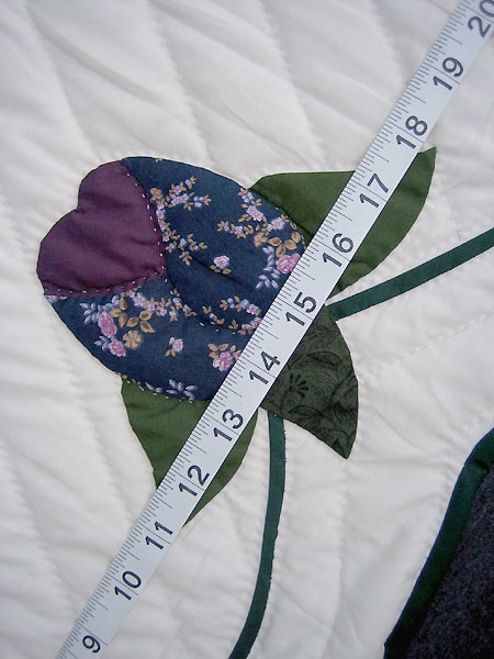 Victorian Basket Flowers Amish Quilt 103x111
